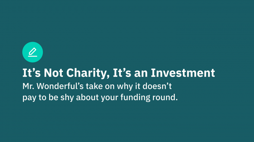 It's Not Charity, It's an Investment